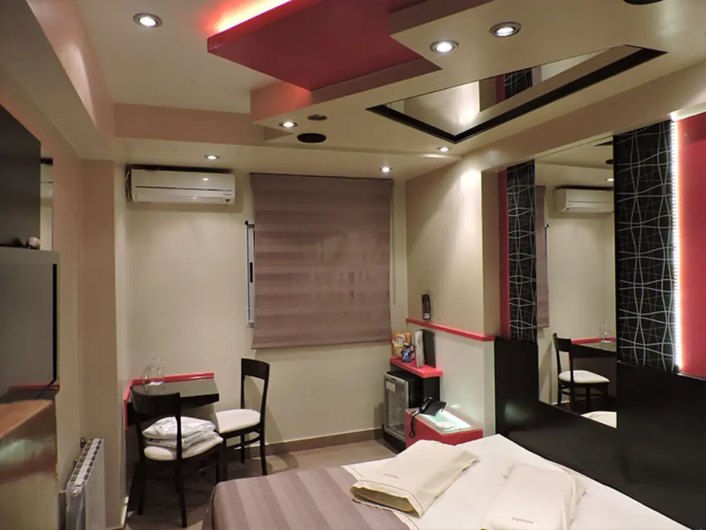 Habitación con diseño vanguardista en albergue Platino Caballito