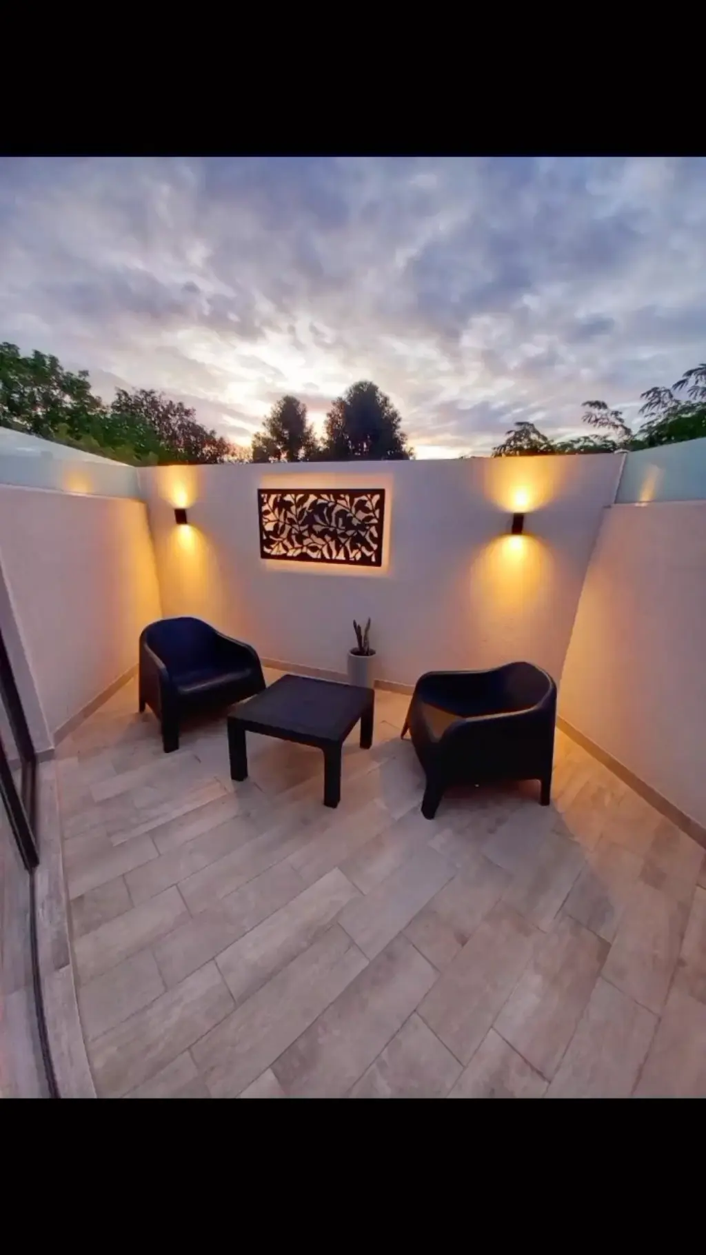 Telo con terraza privada y decoración romántica en San Justo